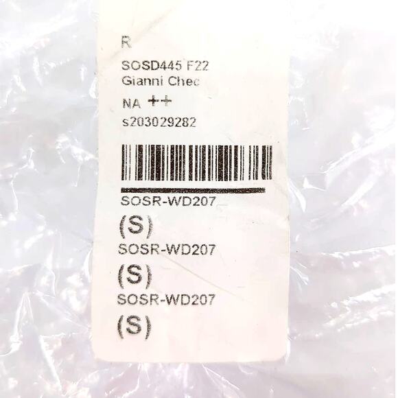 Gianni Song of Style Check Purple Jade Mini Dress S - Picture 8 of 11